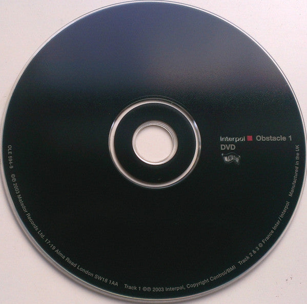 Interpol : Obstacle 1 (DVD-V, Single)