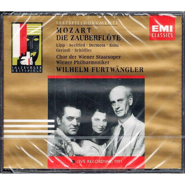 Wolfgang Amadeus Mozart - Wilma Lipp • Irmgard Seefried • Anton Dermota • Erich Kunz • Josef Greindl • Paul Schöffler • Wiener Staatsopernchor • Wiener Philharmoniker • Wilhelm Furtwängler : Die Zauberflöte (3xCD, Album, Mono, RE, RM)
