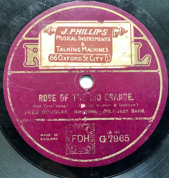 Fred Douglas : Blue / Rose Of The Rio Grande (Shellac, 10")