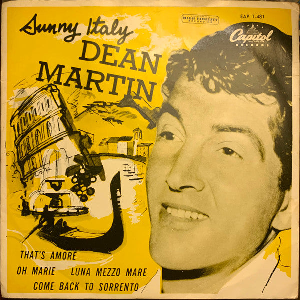 Dean Martin : Sunny Italy  (7", EP, Mono)
