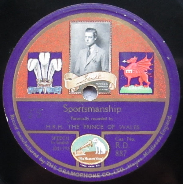 H.R.H. The Prince Of Wales / Coldstream Guards : Sportsmanship / God Bless The Prince Of Wales (Shellac, 12")