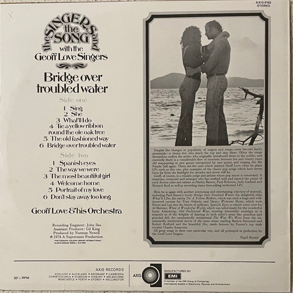 Geoff Love & His Orchestra With The Geoff Love Singers : Bridge Over Troubled Water (LP, Album)