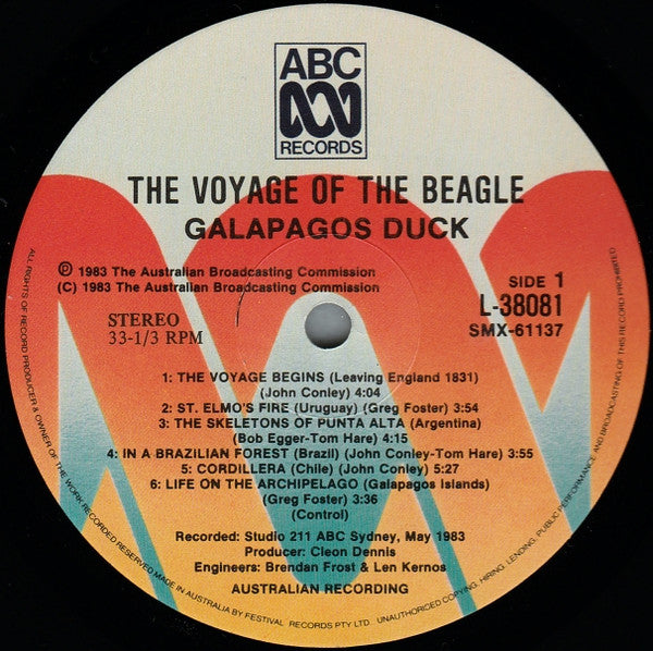 Galapagos Duck : The Voyage Of The Beagle (LP, Album)