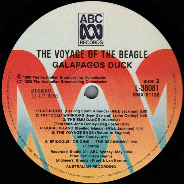 Galapagos Duck : The Voyage Of The Beagle (LP, Album)