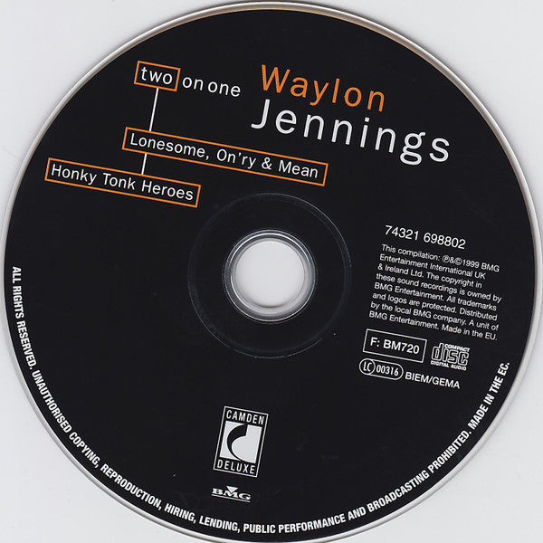 Waylon Jennings : Lonesome, On'ry & Mean / Honky Tonk Heroes (CD, Comp)