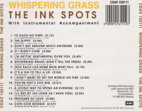 The Ink Spots : Whispering Grass (CD, Comp)
