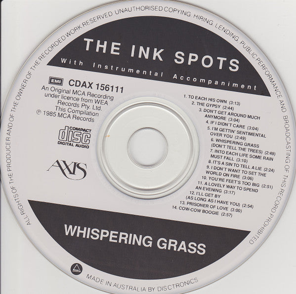 The Ink Spots : Whispering Grass (CD, Comp)