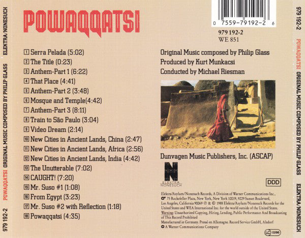 Philip Glass : Powaqqatsi (CD, Album)