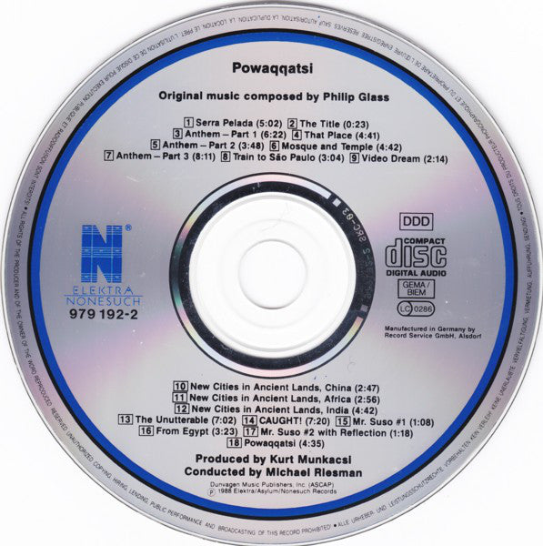 Philip Glass : Powaqqatsi (CD, Album)