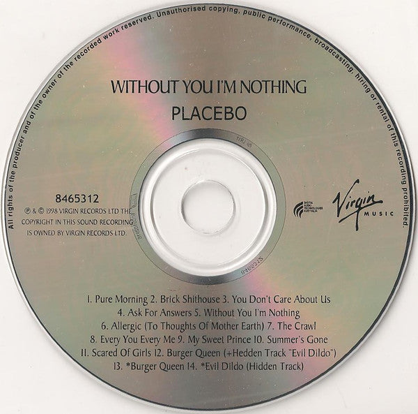 Placebo : Without You I'm Nothing (CD, Album)