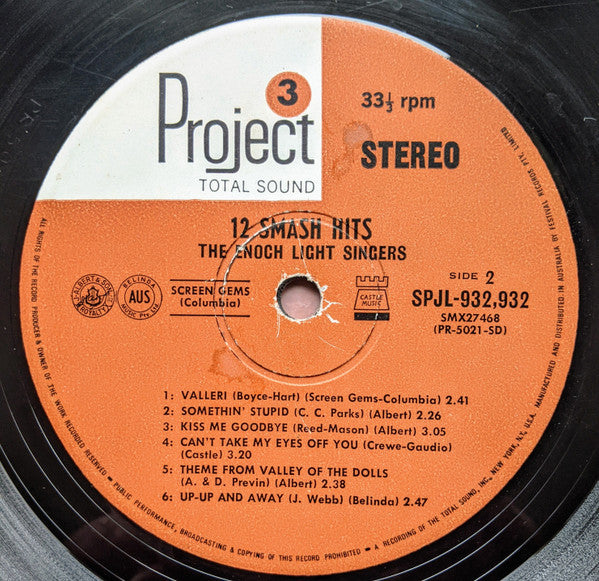 The Enoch Light Singers : 12 Smash Hits (LP, Album)