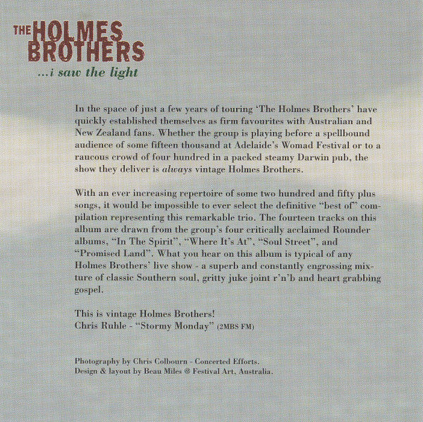 The Holmes Brothers : ...I Saw The Light (CD)