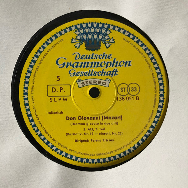Wolfgang Amadeus Mozart - Ferenc Fricsay ‧ Fischer-Dieskau* ‧ Kohn* ‧ Kreppel* ‧ Jurinac* ‧ Haefliger* ‧ Stader* ‧ Sardi* ‧ Seefried* : Don Giovanni (3xLP + Box, RE)