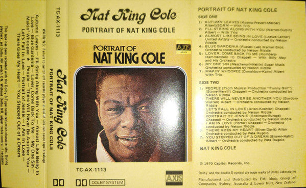 Nat King Cole : Portrait Of Nat King Cole (Cass, Comp)