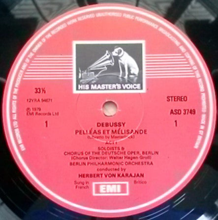 Debussy*, Herbert Von Karajan, Berlin Philharmonic* : Pelleas Et Melisande (3xLP, Album + Box)