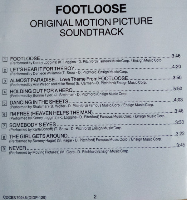 Various : Footloose - Original Motion Picture Soundtrack (CD, Comp, RE)