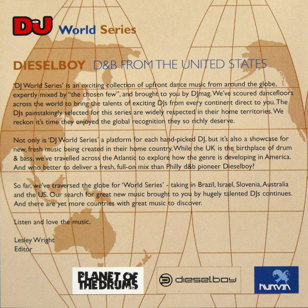 Dieselboy : DJ World Series: D&B From The United States (CD, Mixed)