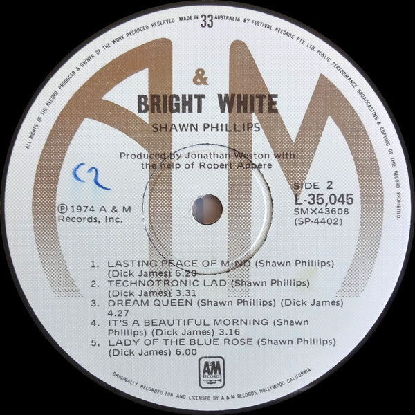 Shawn Phillips (2) : Bright White (LP, Album)