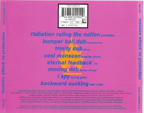 Massive Attack V Mad Professor : No Protection (CD, Album)