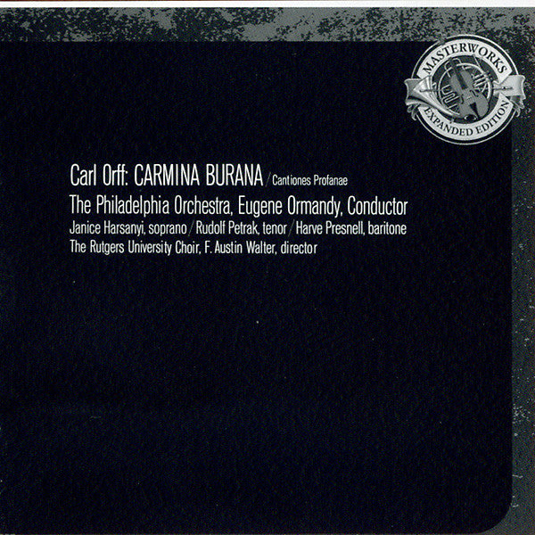 Carl Orff - The Philadelphia Orchestra, Eugene Ormandy, Janice Harsanyi / Rudolph Petrak* / Harve Presnell, The Rutgers University Choir, F. Austin Walter : Carmina Burana / Cantiones Profanae (CD, RE, RM)