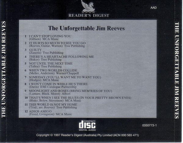 Jim Reeves : The Unforgettable Jim Reeves (CD-ROM, Comp)