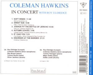 Coleman Hawkins And Roy Eldridge : Coleman Hawkins In Concert With Roy Eldridge (CD)