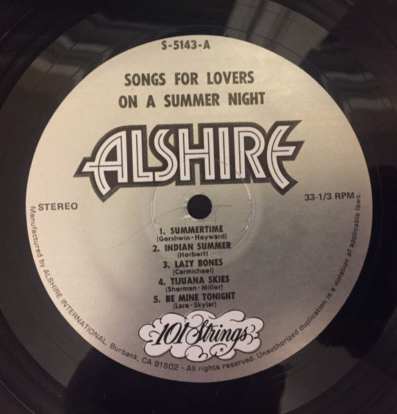 101 Strings : Play Songs For Lovers On A Summer Night (LP, Album, Sil)
