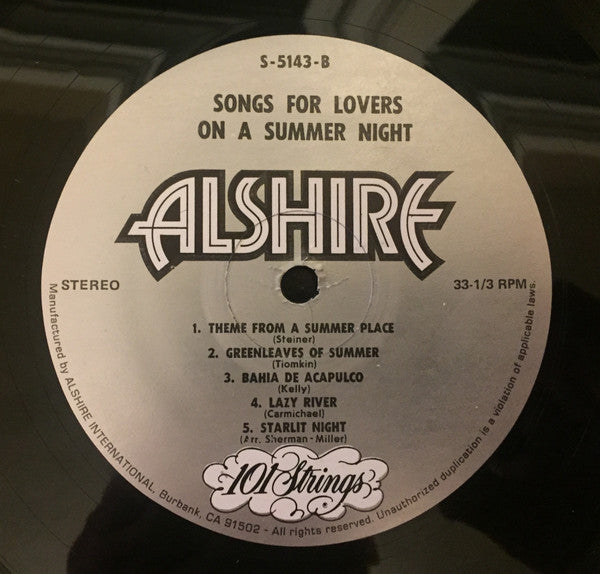 101 Strings : Play Songs For Lovers On A Summer Night (LP, Album, Sil)