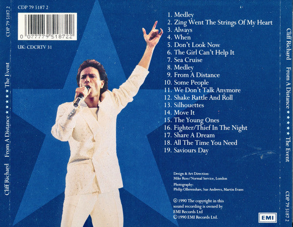 Cliff Richard : From A Distance: The Event (CD, Album)