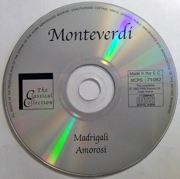 Claudio Monteverdi : Madrigali Amorosi (CD, Album)