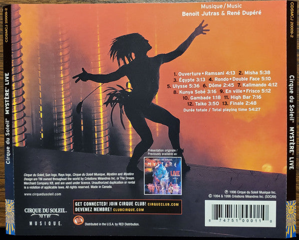 Cirque Du Soleil, Benoit Jutras & René Dupéré : Mystère Live (CD, Album, RE)