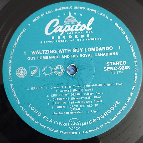 Guy Lombardo And His Royal Canadians : Waltzing With Guy Lombardo (LP, Album, Fli)