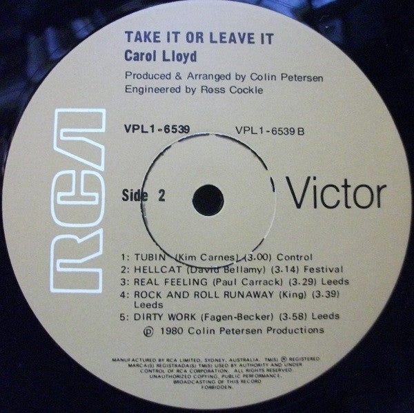 Carol Lloyd (2) : Take It Or Leave It (LP, Album)