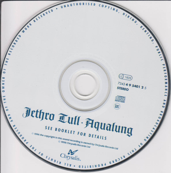 Jethro Tull : Aqualung (CD, Album, RE, RM)