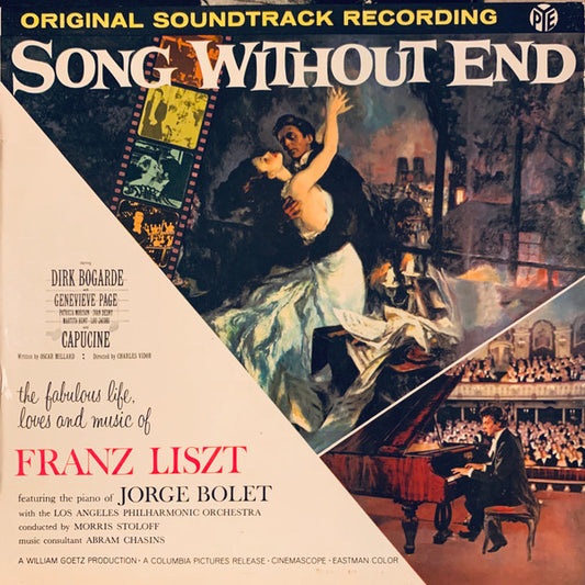Jorge Bolet With The Los Angeles Philharmonic Orchestra Conducted By Morris Stoloff : Song Without End (The Story Of Franz Liszt) Original Soundtrack Recording (LP, Album, Mono)