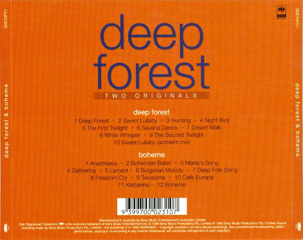 Deep Forest : Deep Forest & Boheme (CD, Album, RE + CD, Album, RE + Box, Comp)