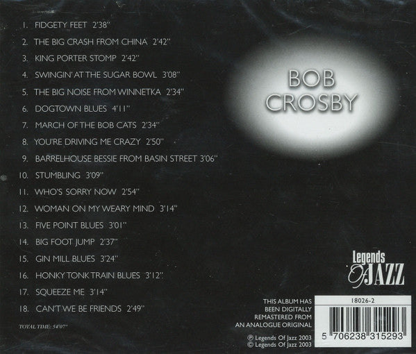 Bob Crosby : Who's Sorry Now (CD, Comp, RM)