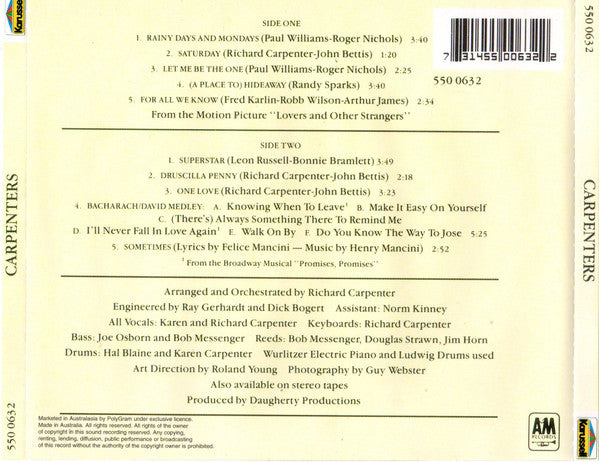 Carpenters : Carpenters (CD, Album)