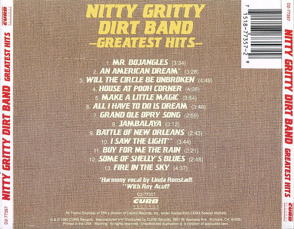 Nitty Gritty Dirt Band : Greatest Hits (CD, Comp, RE)