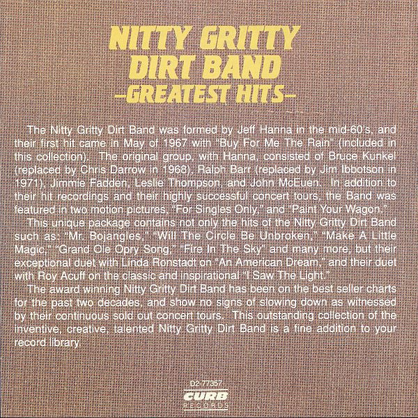 Nitty Gritty Dirt Band : Greatest Hits (CD, Comp, RE)