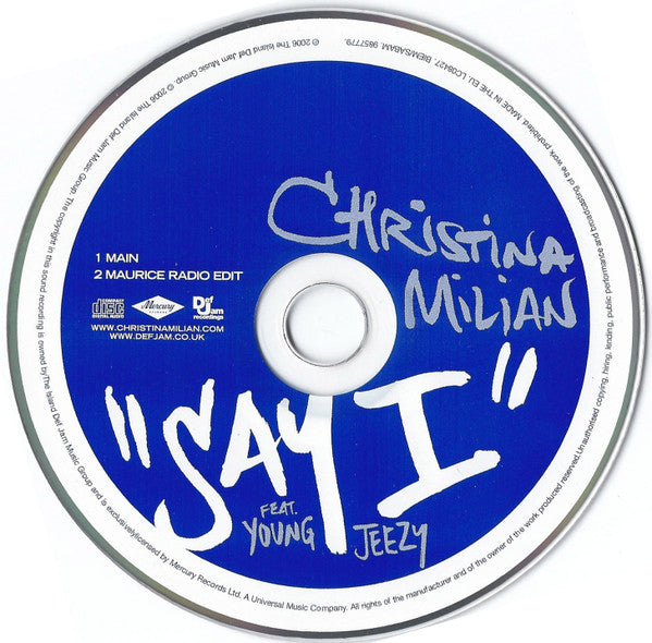 Christina Milian Feat. Young Jeezy : Say I (CD, Single)