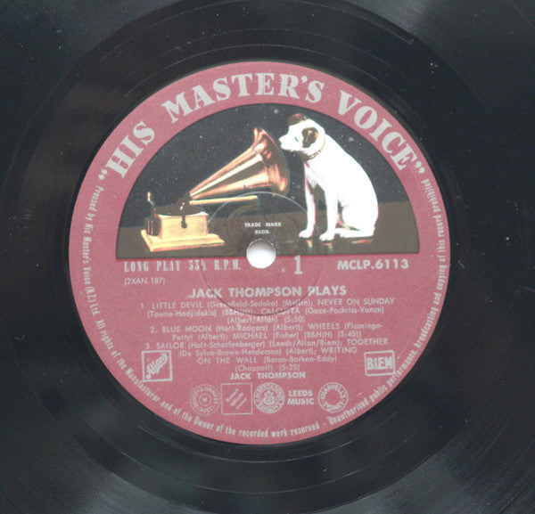 Jack Thompson : Jack Thompson Plays "The Hit Paraders" (LP)