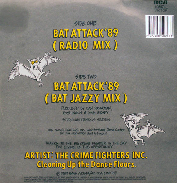 The Crime Fighters Inc. : Bat Attack '89 (7")