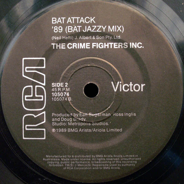 The Crime Fighters Inc. : Bat Attack '89 (7")
