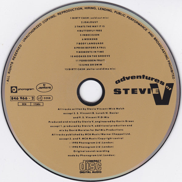 Adventures Of Stevie V* : Adventures Of Stevie V (CD, Album)