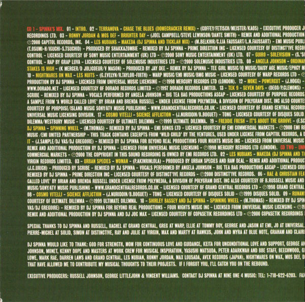 DJ Spinna : The DJ Spinna Collection Part 1 - All Mixed Up (CD, Comp, Mixed + CD, Comp)