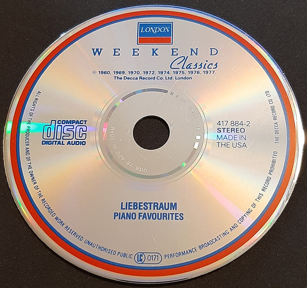 Various : Liebestraum: Piano Favourites (CD, Comp)