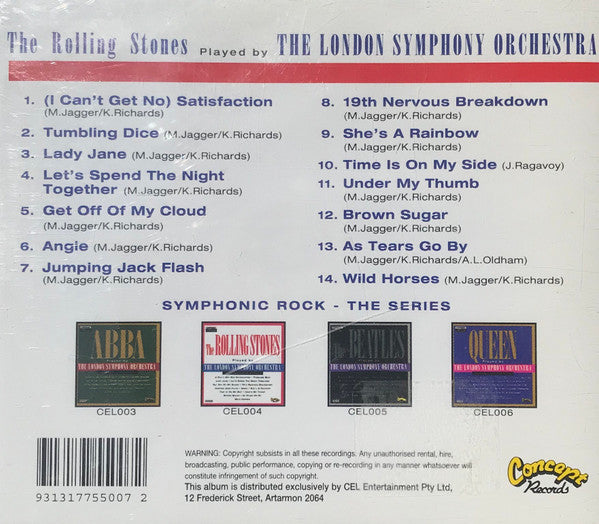 London Symphony Orchestra With The London Pop Choir : The Rolling Stones Played By The London Symphony Orchestra (CD, Album)