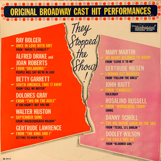 Various : They Stopped The Show! (LP, Album, Comp, Mono)