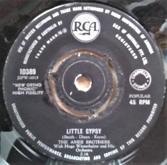 The Ames Brothers With Hugo Winterhalter And His Orchestra* : Little Gypsy / In Love (7", Single)